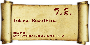 Tukacs Rudolfina névjegykártya
